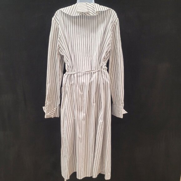 J Peterman Womens Striped Old Money Midi Dress Size 20 Nautical Preppy Editorial - Picture 3 of 11